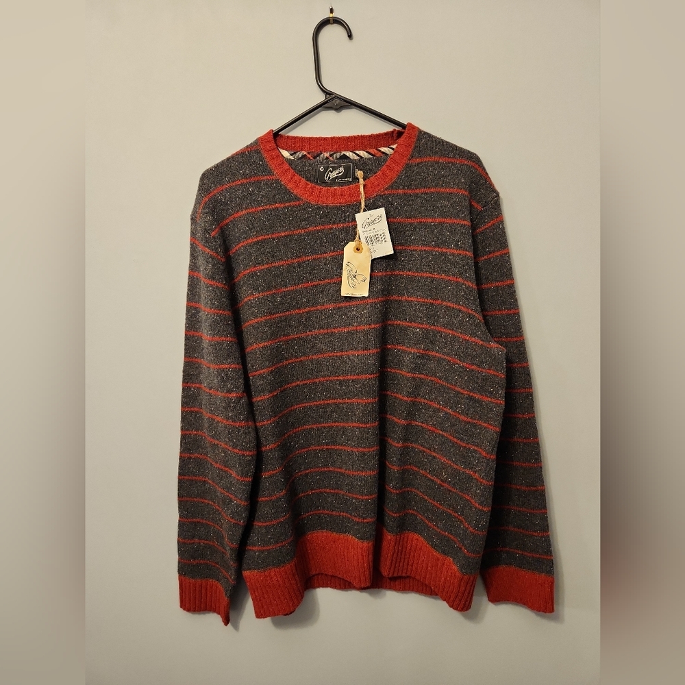 NWT Grayers Wool Crewneck Sweater Charcoal Large